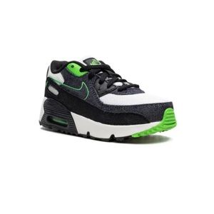 Nike Air Max 90 LTR SE Scream Green Toddler Sneaker Green Blue Black White 5